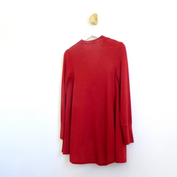 NEW! Soft Surroundings Cowl Neck Draped Sweater Zipper Shoulder Burnt Orange XS - Picture 4 of 7